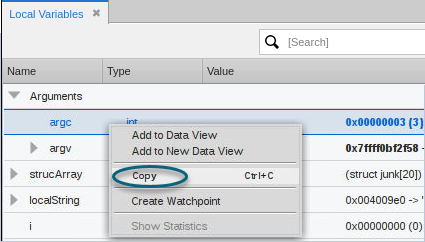Screenshot showing the Copy menu selection