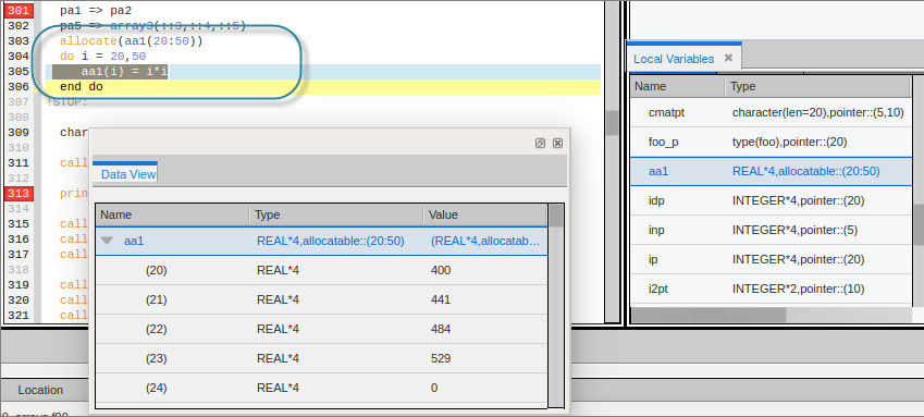 Fortran 90 Deferred Shape Array Types